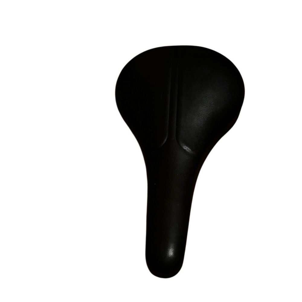 Black Cruiser Bike Saddle Wide Comfort Bicycle Seat Integrated Clamp Rail